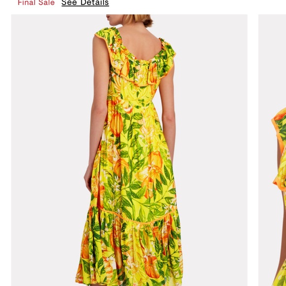 Farm Rio Ruffled Tangerine Dress - Picture 4 of 5